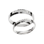 White  gold wedding ring with circles