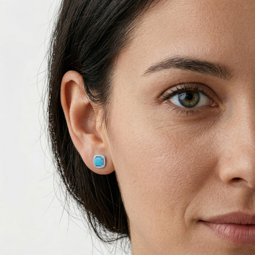 Náušnice s královským modrým opálem