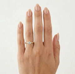 Double prong gold ring