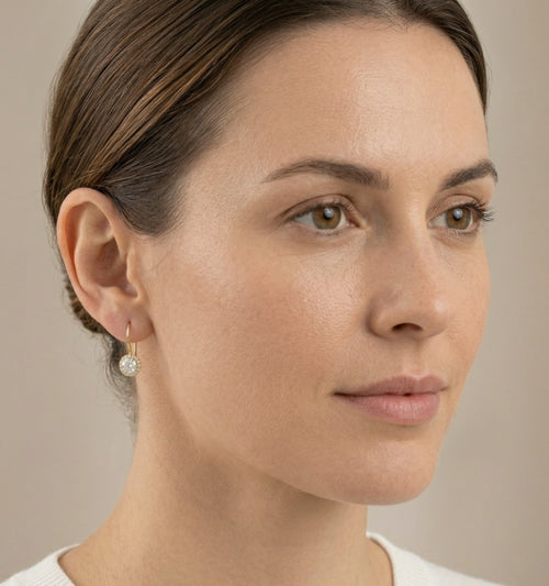 Round dangle earrings