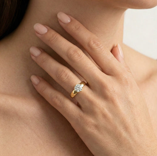 Double prong gold ring