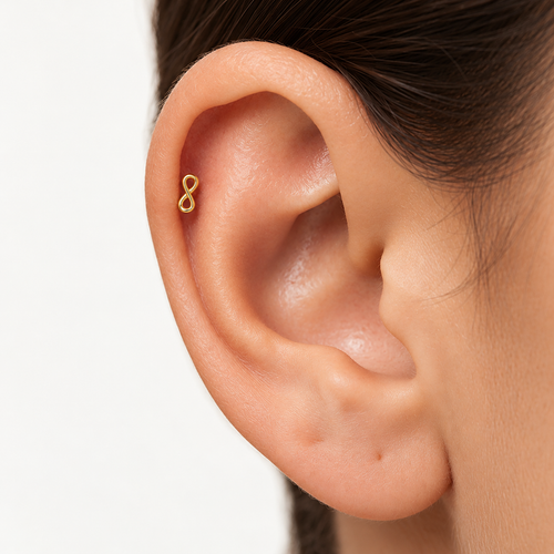 Yellow Gold Infinity Ear Piercing