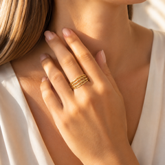 Yellow Gold Woven Openwork Ring