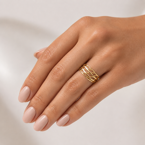 Yellow Gold Woven Openwork Ring