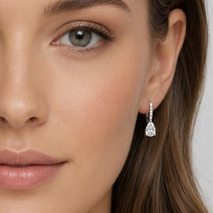 Sterling Silver Pear Drop Earrings