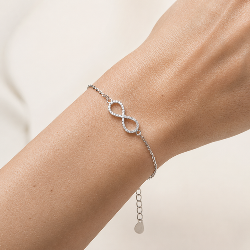 Sterling Silver Infinity Motif Bracelet