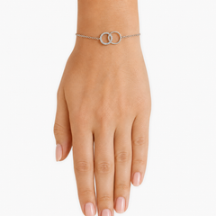 Kreis-Armband aus Sterlingsilber mit Kettendesign