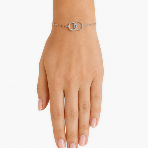 Kreis-Armband aus Sterlingsilber mit Kettendesign