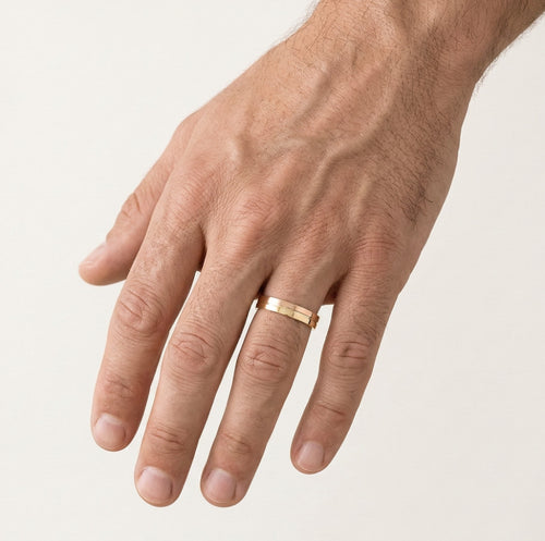 Anillos de boda delgados bicolor