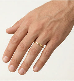 Tenký snubní prsten ze žlutého zlata 2 mm široký