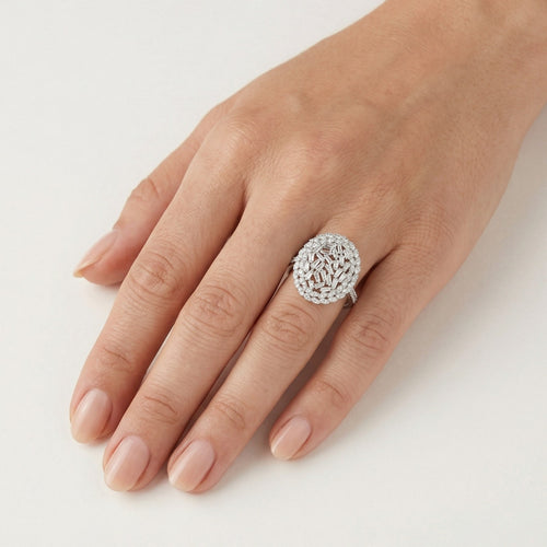 Bague en argent sterling avec zirconia cubiques