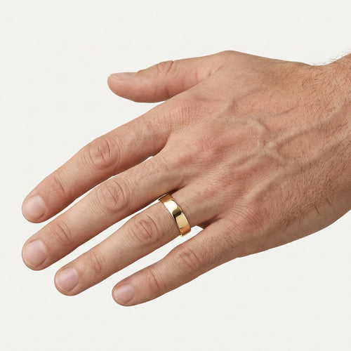 Anillo de boda clásico en oro amarillo