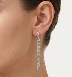 Lange baumelnde Ohrringe aus Sterlingsilber