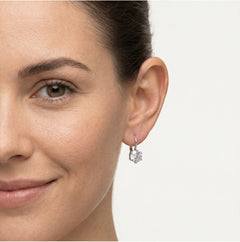 Simple sterling silver cubic zirconia earrings