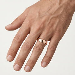 Masivní snubní prsten z růžového zlata