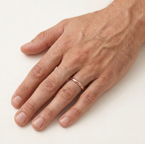 Timeless thin rose gold wedding ring