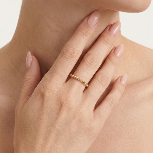Anillo burbujeante de oro rosa