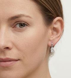 Pendientes de plata con detalles de zirconia cúbica