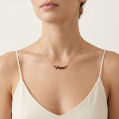 Elegant garnet necklace collection