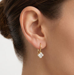 Boucles d’oreilles pendantes Princess en zirconium