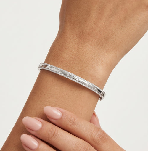 Pulsera rígida elegante con circonitas cúbicas