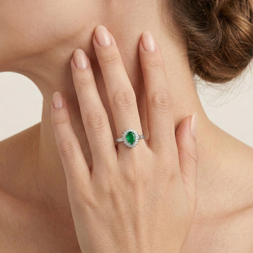 ccAnillo de jade en forma de pera