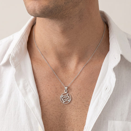 Silver pendant pisces