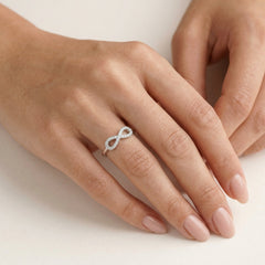 Silver infinity ring