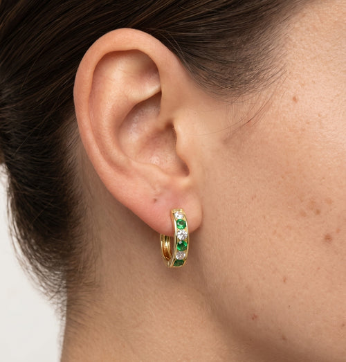 Zelené zlaté mini kruhy