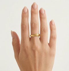 Bague torsadée en or jaune