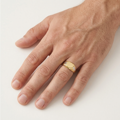 Two-Tone Gold Signet Ring