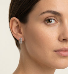 Wide double sided earrings