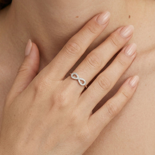 Silver infinity ring