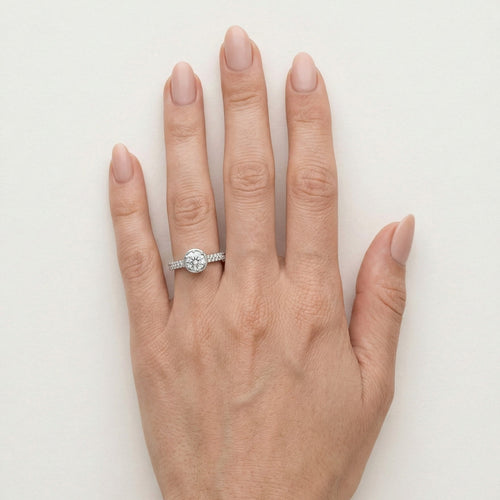 Fantasía prsten bílé zlato