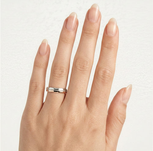 Bagues de mariage en or rose et blanc