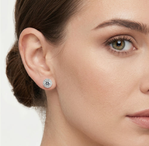 Royal halo studs