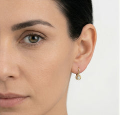 Spiral gold earrings