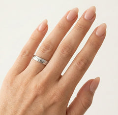 Stylová sada snubních prstenů z bílého zlata