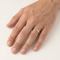 Anillos de boda clásicos de oro amarillo de 2 mm de ancho