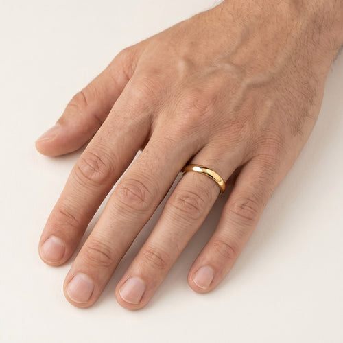 Anillos de boda clásicos de oro amarillo de 2 mm de ancho