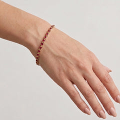 Exquisites Armband mit Smaragdschliff-Granat