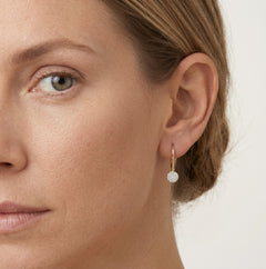 Boucles d’oreilles en or jaune brillant avec diamants