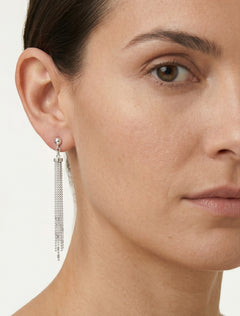 Lange baumelnde Ohrringe aus Sterlingsilber