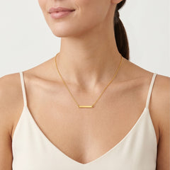 Elegant gold necklace with plate