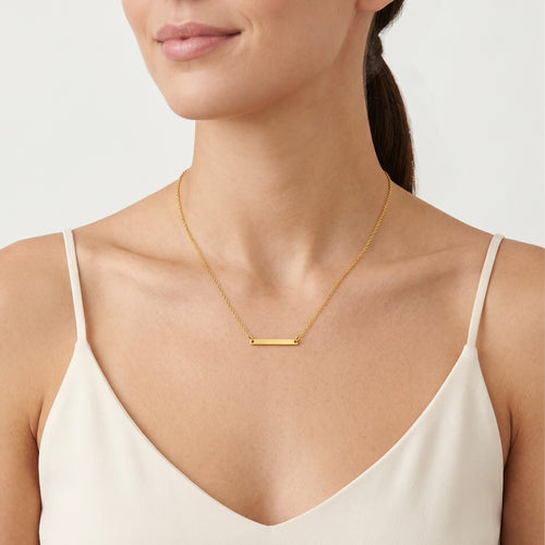 Elegant gold necklace with plate
