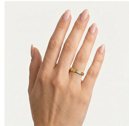 Unikátní snubní prsten ze žlutého zlata