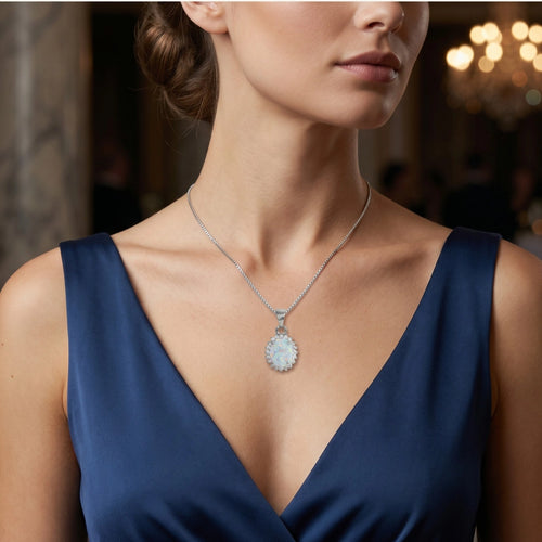 Royal Weißopal Anhänger