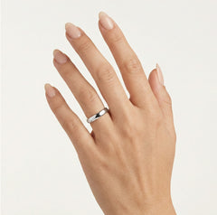 Nadčasové snubní prsteny z bílého zlata o šířce 3 mm