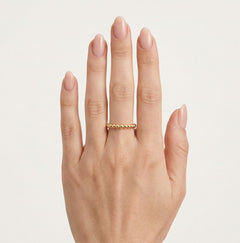 Anillo burbujeante de oro rosa