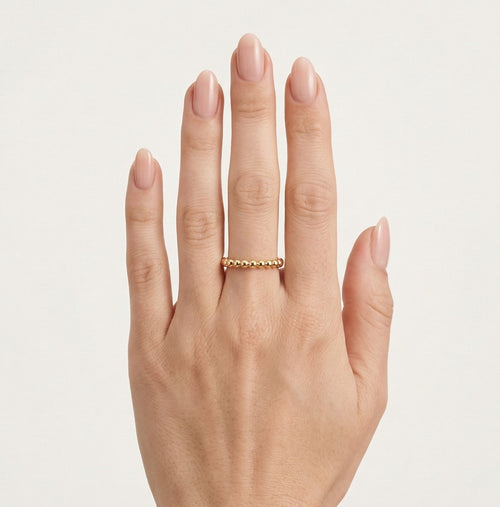 Anillo burbujeante de oro rosa